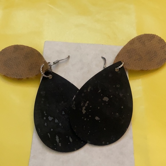 Handmade Genuine Cork Earrings - Picture 2 of 4